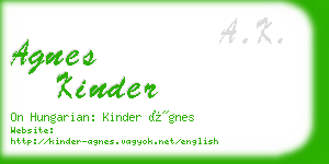 agnes kinder business card
